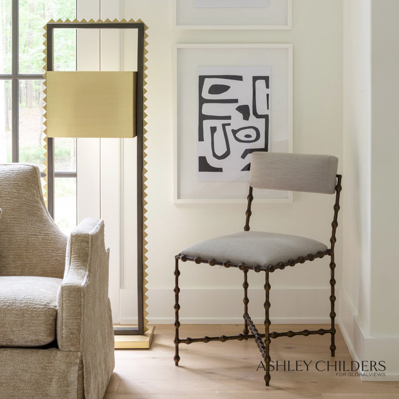 Elder Dining Chair-Leaf-Avoletta, Gray, Bronze