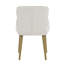 Ensemble de 2 chaises d'appoint beiges bouclés et finition chêne