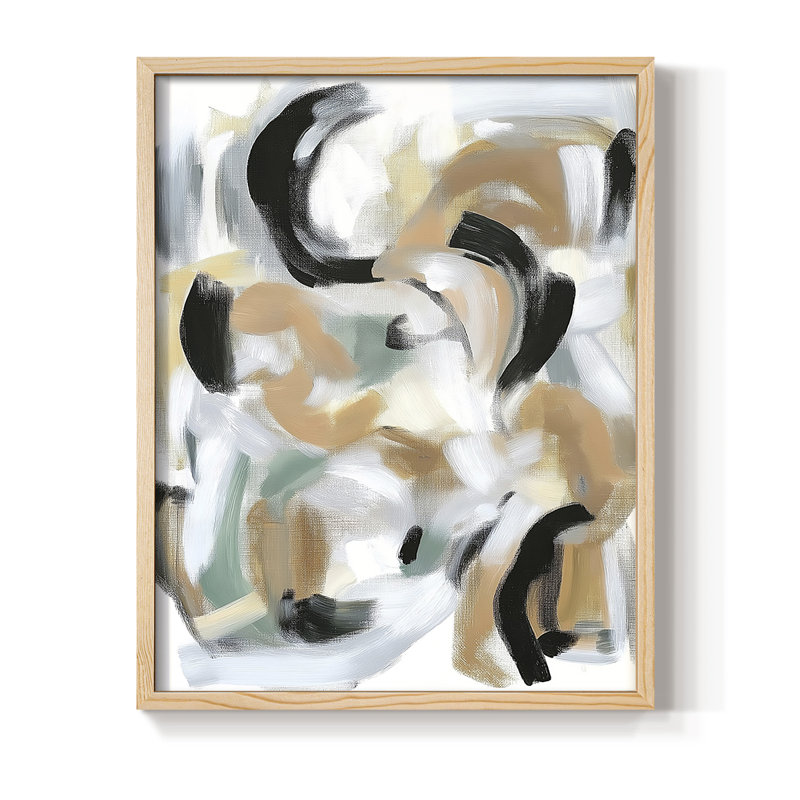 ABSTRACT Series DCCXCII, reproduction encadrée - bois massif, H 15 po x l 12 po, Naturel
