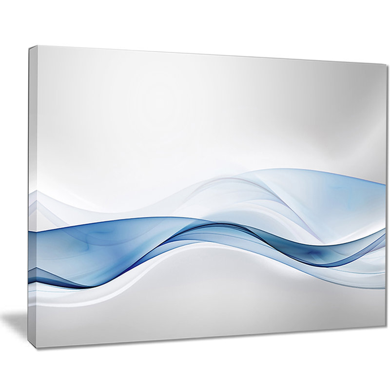 Toile abstraite murale, impression de vague d'eau 3D - Vague d'eau 3D, H 36 po x l 46 po x P 1 po, Toile tendue