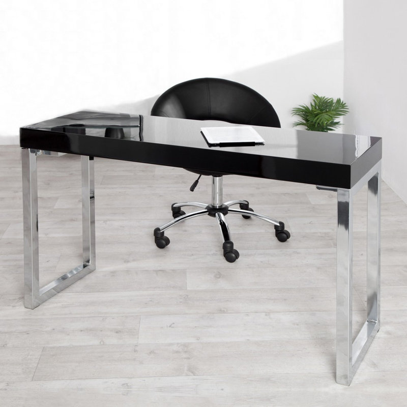 Dunham Metal Base Writing Desk, Black