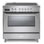 Cuisinière à induction 36 pouces Verona Ultima Series avec 5 éléments à induction (acier inoxydable)