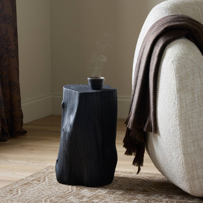 Amiko End Table-Black Resin