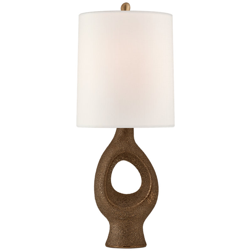 AERIN Capra Medium Table Lamp, Chalk Burnt Gold