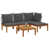 Anthracite Cushion/Natural Black Frame