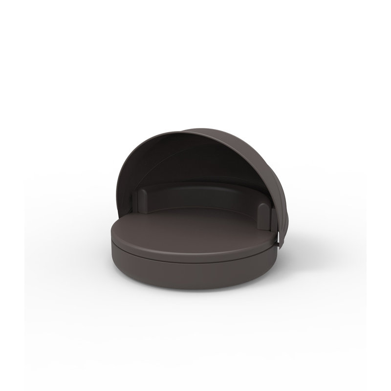 Vela - Lit de jour à dossier fixe avec auvent pliable - 76,5 po x 73,25 po - Basic, Bronze / bronze