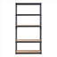 Étagère de rangement utilitaire à 5 niveaux pour le garage et le sous-sol, support de rangement en acier au carbone noir jais à capacité élevée réglable P 16 po x l 36 po x H 71,4 po