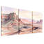 "Pastel" rose et mauve, aquarelle, paysage de canyon du désert, ensemble de 3 toiles-133444188