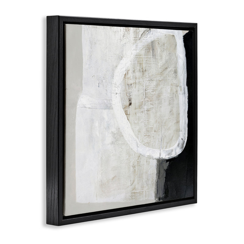 Art mural moderne sur toile abstraite par Design Fabrikken, Cadre flottant noir de jais, H 25 po x l 25 po x P 1,7 po