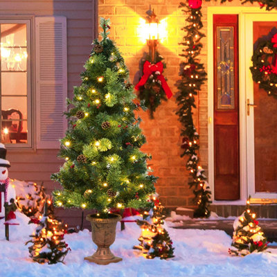 Arbre de Noël vert pin cachemire avec lumières DEL