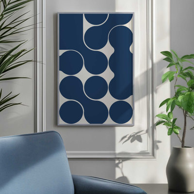 Sculptural Blue Geometry Print