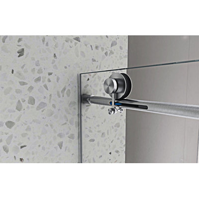 Brushed Frameless Shower Door