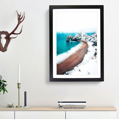 Durdle Door Cliffs in Wareham Abstract Art - Picture Frame Graphic Art Print