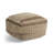 Rustic Wool And Cotton Large Pouf, Brown