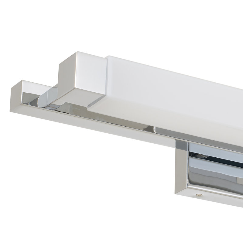 Barre d'éclairage intégrée pour meuble-lavabo à DEL, Chrome chrome, H 4,5 po x l 26 po x P 6,38 po