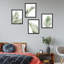 Ensemble de 4 feuilles de palmier vert du désert, ensemble de 4 reproductions murales encadrées-93012078-93012081