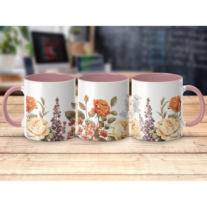 Ceramic Coffee Mug, Pink