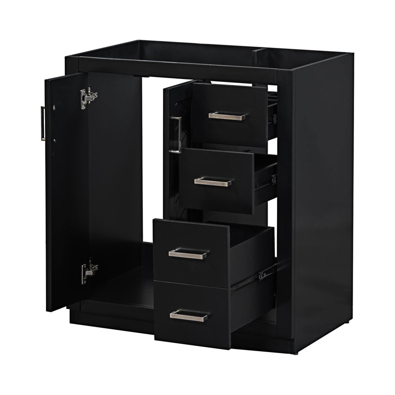 29.53'' Single Bathroom Vanity Base Only, Black