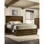 Structure de lit double, noyer, style transitionnel, bois d'hévéa massif, placage, bois d'ingénierie, conception de noyer pour chambre à coucher, impression-1229315390