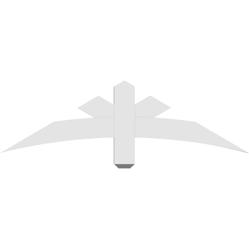 Support de pignon Alberta Alberta, H 14 po x l 48 po (pas: 7/12), P 2 po x F 4 po, PVC