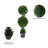 3' Artificial Double Ball Green Cedar Topiary.