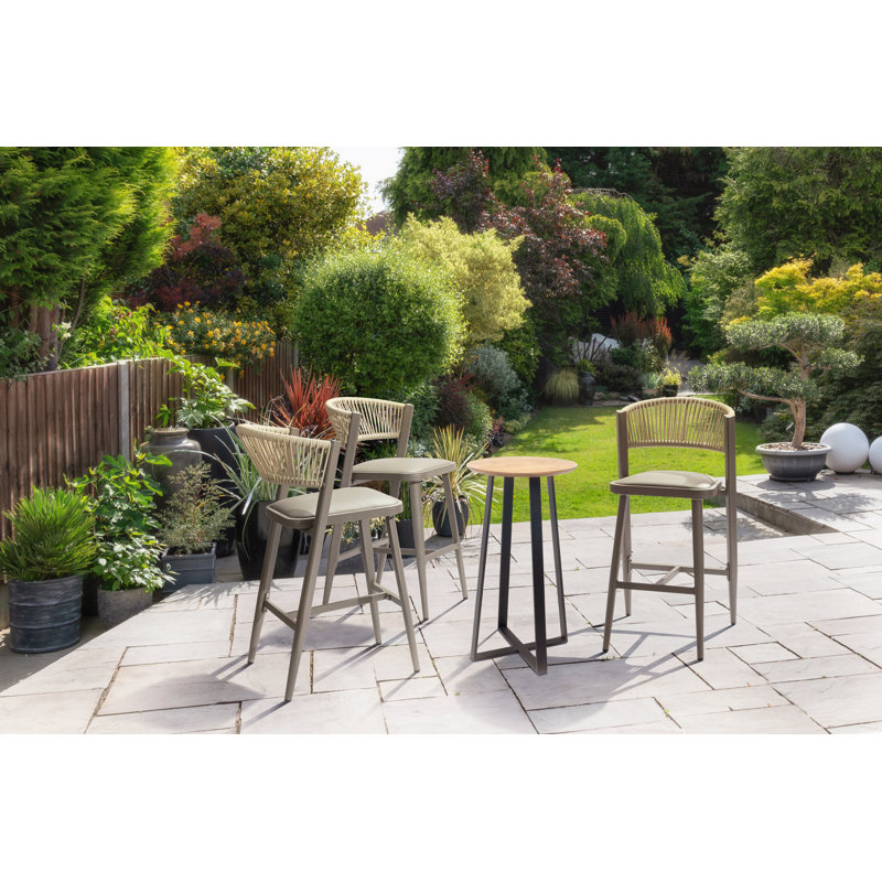 Leonilia Upholstered Counter Stool with Aluminium Frame