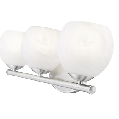 Meuble-lavabo 3 lumières Colette en nickel brossé 24 po