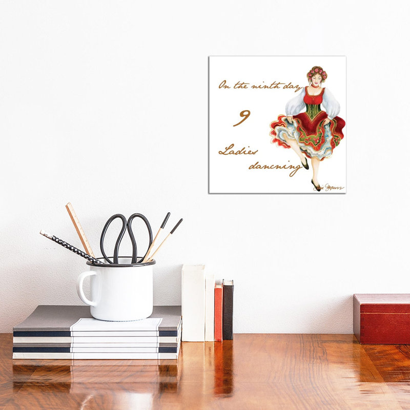 Nine Ladies Dancing by Janice Gaynor - Wrapped Canvas Print, 30.48 cm H x 30.48 cm W
