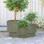 Ensemble de 3 pots à fleurs d'intérieur / extérieur en céramique avec trou de drainage-2093557129