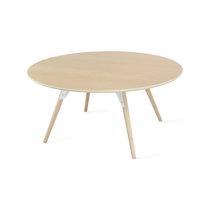 Table basse clarke, H 18 po x L 40 po x l 40 po, Érable, Érable / blanc