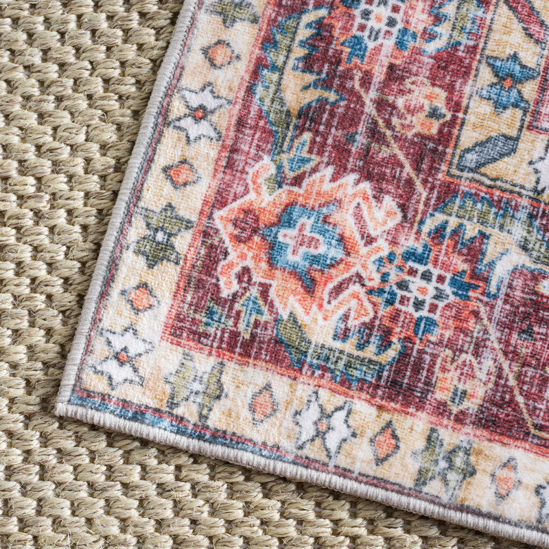 Msrw Tucson 148 Performance Machine Washable Oriental Rug, Rectangle 5' x 7'