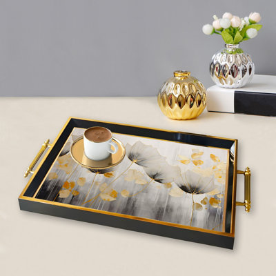 Elegant Glass Tray, 19.7 x 11.4 x 1.4 inches | 100% Durable Glass Construction | Easy to Clean with Damp Cloth | Ideal for Serving, Decorative Display, and Organizing | Stylish Addition to Home Décor