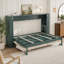 Lit escamotable avec canapé intégré, comprenant quatre tablettes de rangement intégrées et une station de chargement USB pratique pour gagner de la place.-1608170145
