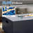 50,000 BTU 56 in. Rectangle Iron Propane Fire Pit Table W Tank Cover and Wind Guard for Outdoor Patio-1008693891