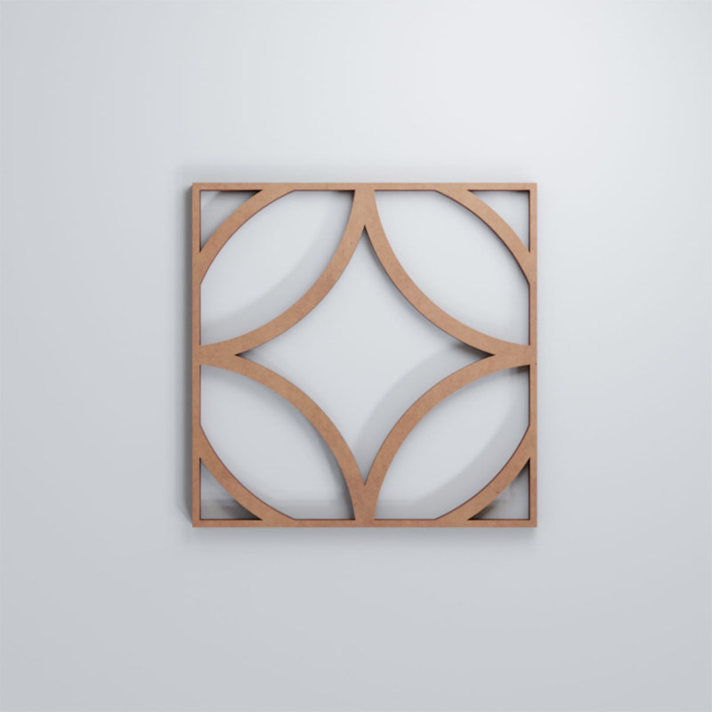 Panneaux muraux en bois Crosby, H 7 3/8 po x l 7 3/8 po x P 1/4 po, Naturel