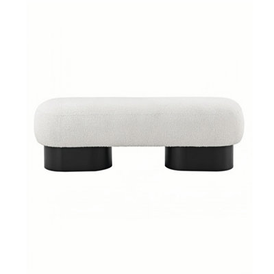 Banc rembourré en mélange de polyester Dannion