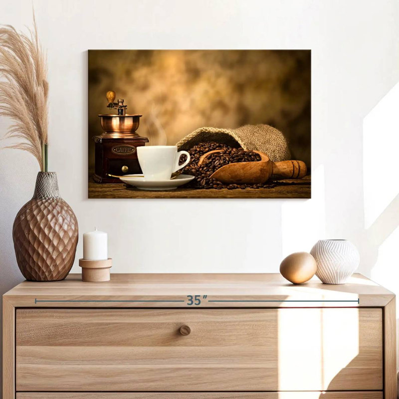 Rustic Coffee Canvas Print, 16" H x 24" W x 1.25" D