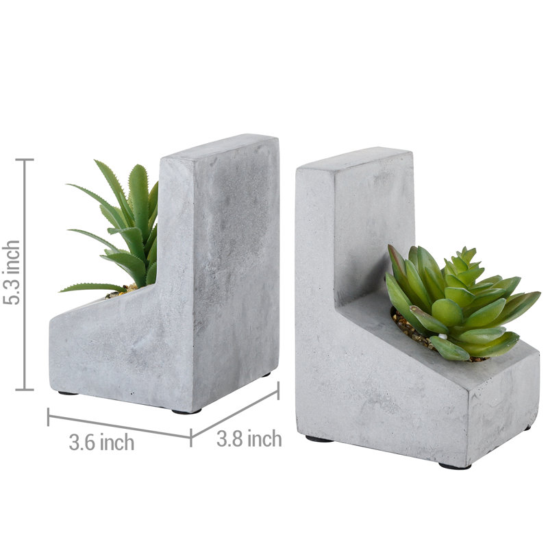 Concrete / Cement Non-Skid Bookends