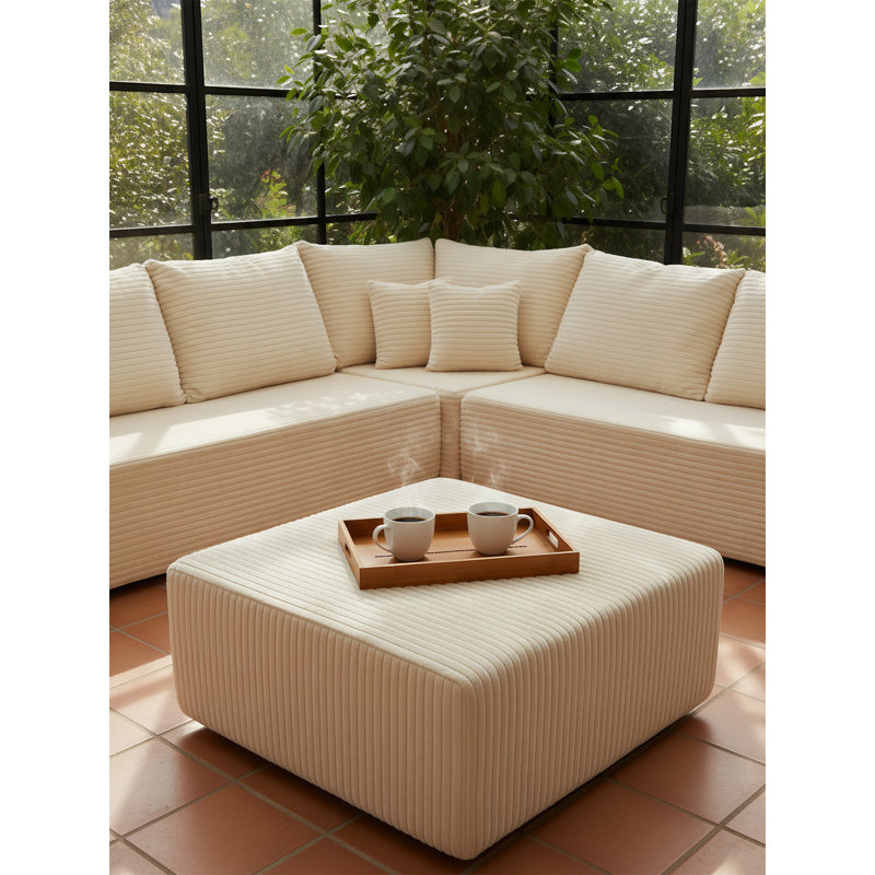 Canapé modulaire 133,86 pouces (comprenant 1 repose-pieds), Beige