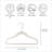 3 Sprouts Baby Velvet, Non-slip Clothes Hangers - Pack Of 50 - Cream