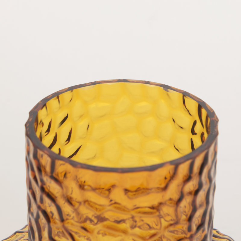 Lennys Glass Table Vase, Amber