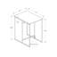 Table rectangulaire de 32 po de hauteur comptoir, revêtement en stratifié gris, métal blanc, pieds de cuisine en métal, élégant