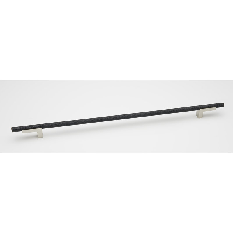 Poignée barre 14 po Vita Bella, Nickel mat / noir mat