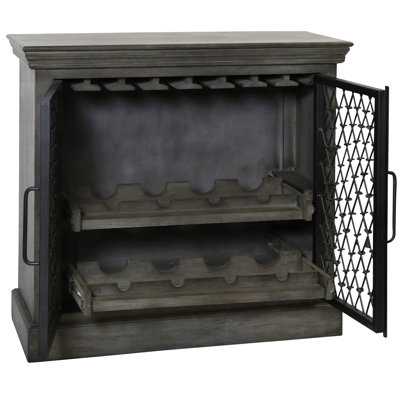 Armoire à vin Belvedere - Gris et noir
