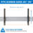 Black Tilt Multi Screen Ceiling Mount for Holds up to 110 lbs