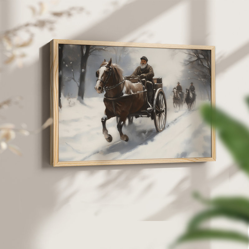 Art de Noël - DCCDXLI - Reproduction encadrée - Restickable, H 8 po x l 10 po, Naturel