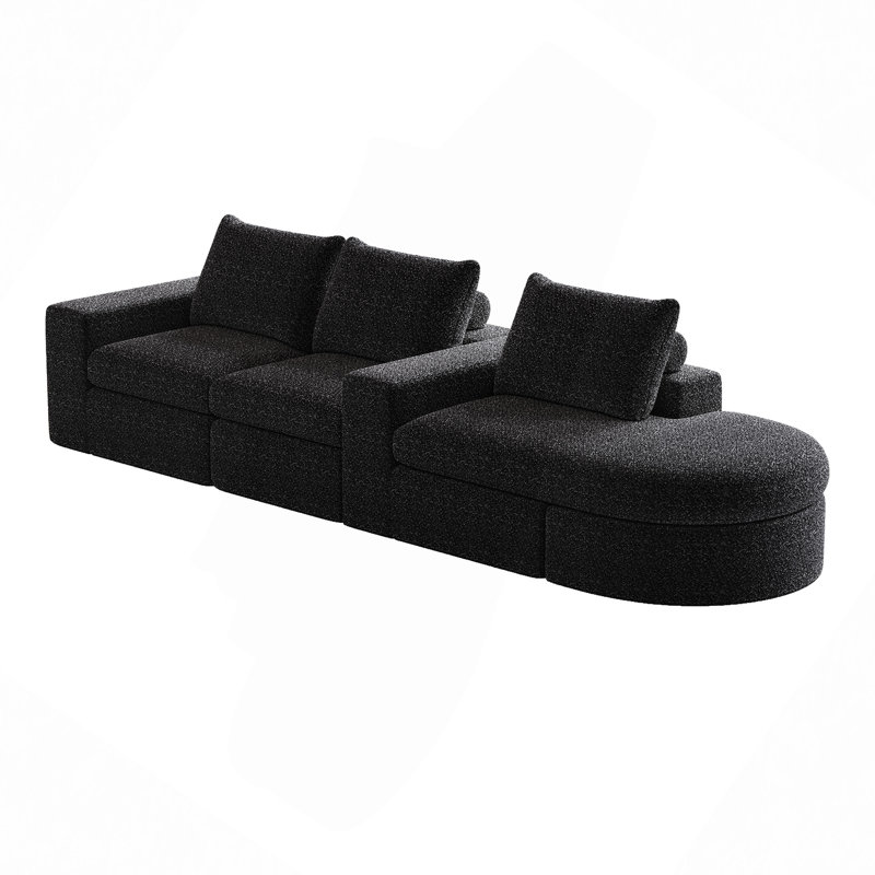 Canapé modulaire Chenille Cloud Curved