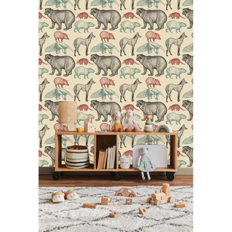 Panneau de papier peint L 10,4 pi x l 25 po Exotic Animals