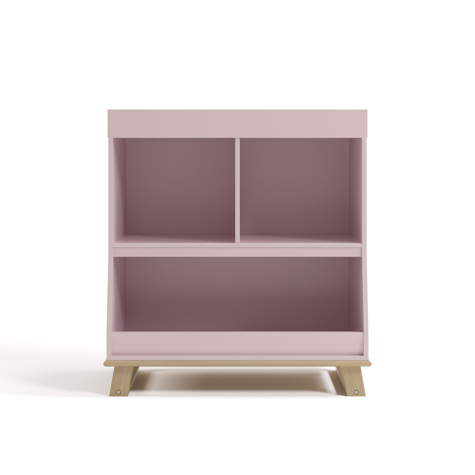 Modern Changing Table, Blush/Driftwood
