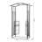 Tawanna 131cm W x 49cm D Metal Arbour Gate with Gate in Black